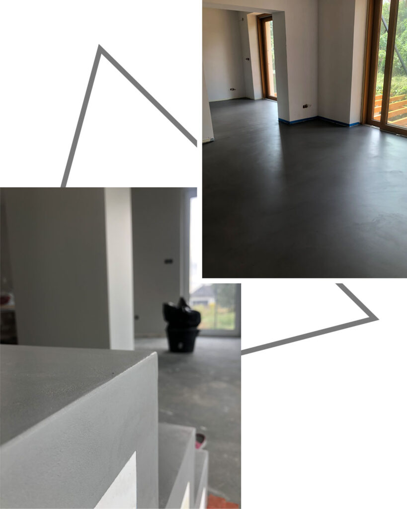 betONcement | mikrocement · podłogi · łazienki · schody · ściany